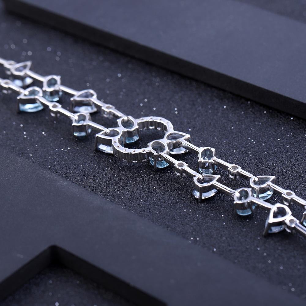 Sky Blue Topaz and Mystic Quartz Bracelet