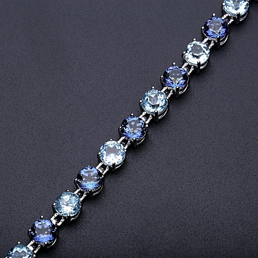 Sterling Silver Crystal Bracelet