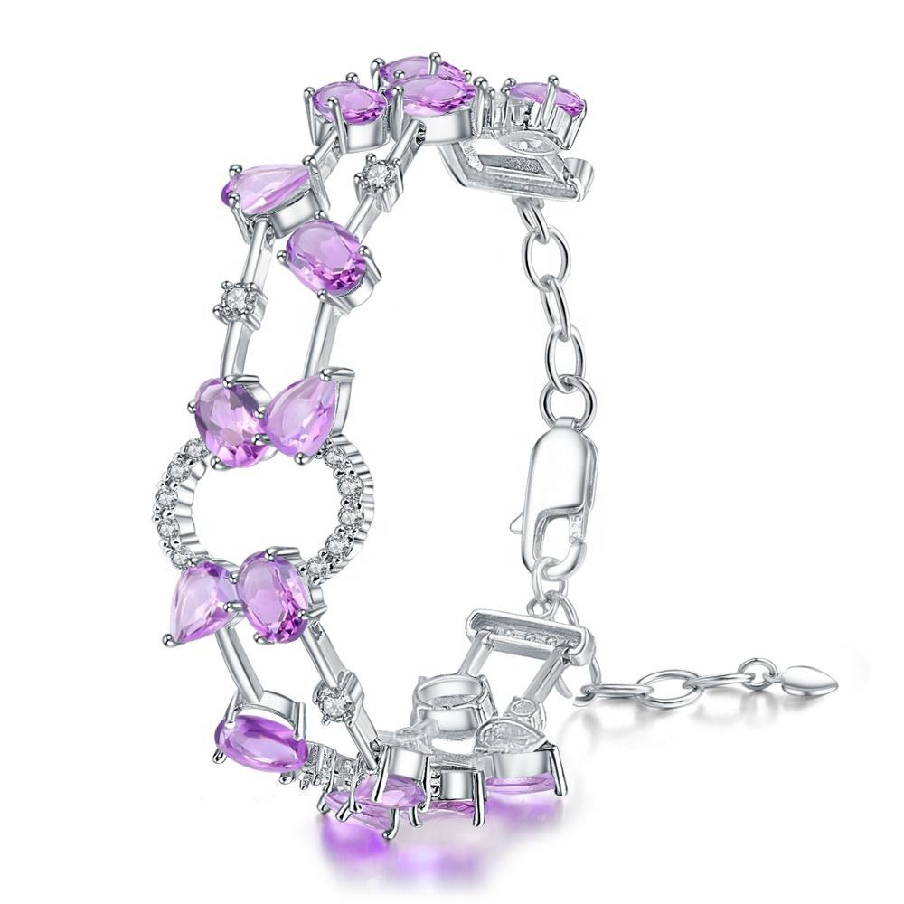 Amethyst and Cubic Zirconia Bracelet