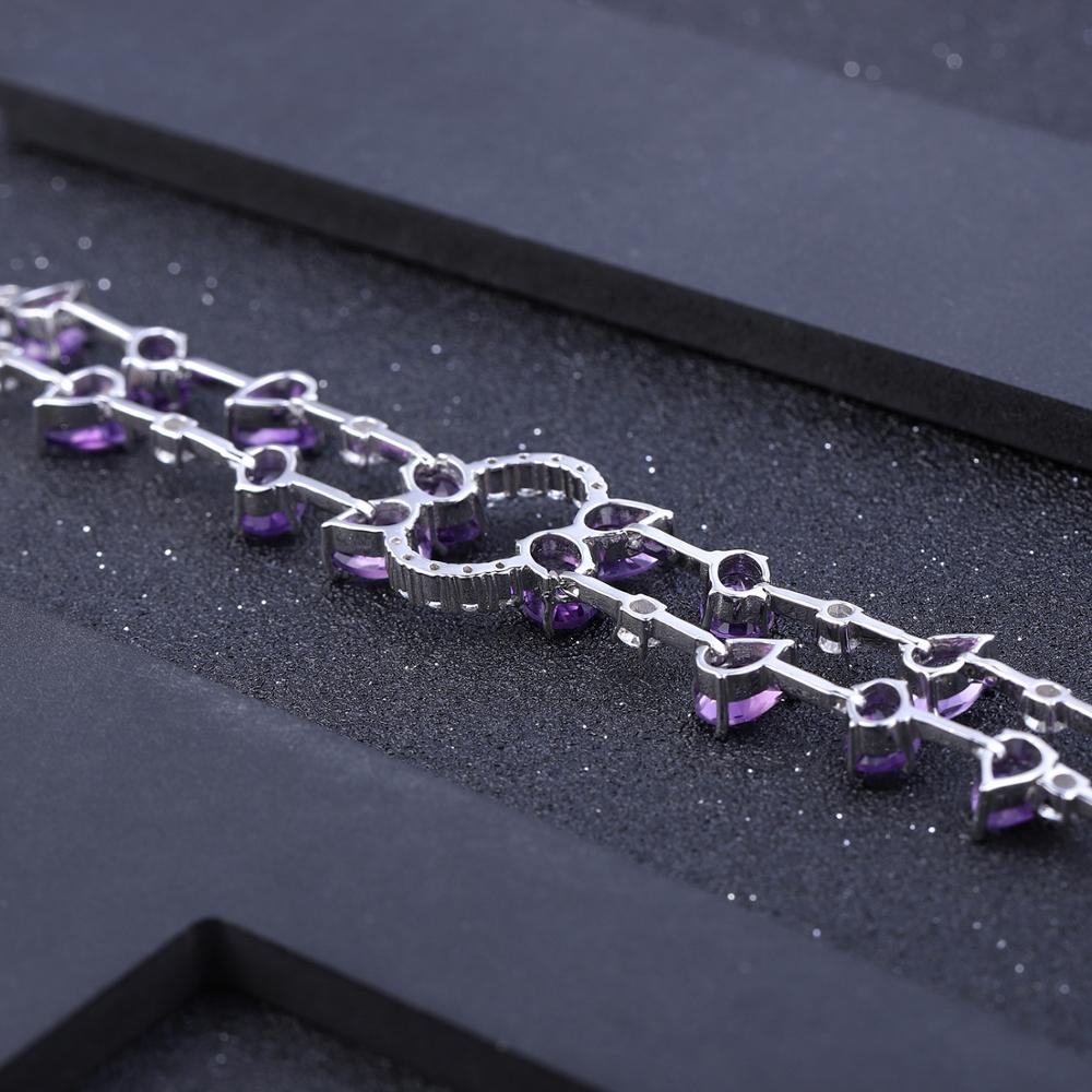 Amethyst and Cubic Zirconia Bracelet