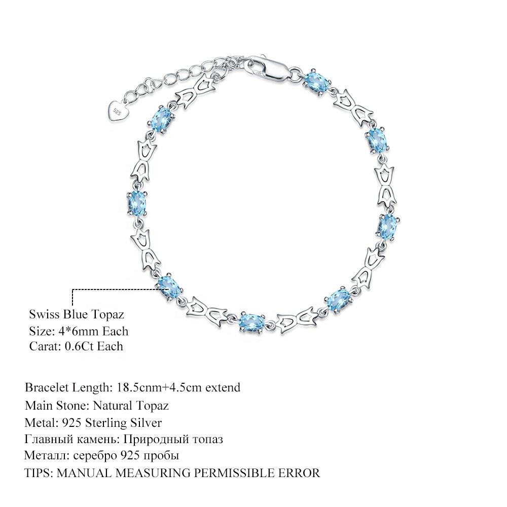 Swiss Blue Topaz Bracelet