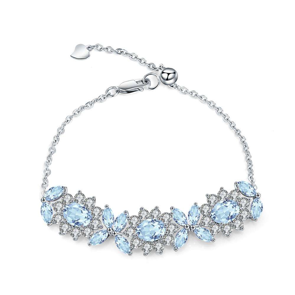 Sterling Silver Sky Blue Topaz Bracelet