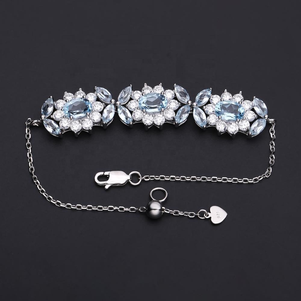 Sterling Silver Sky Blue Topaz Bracelet