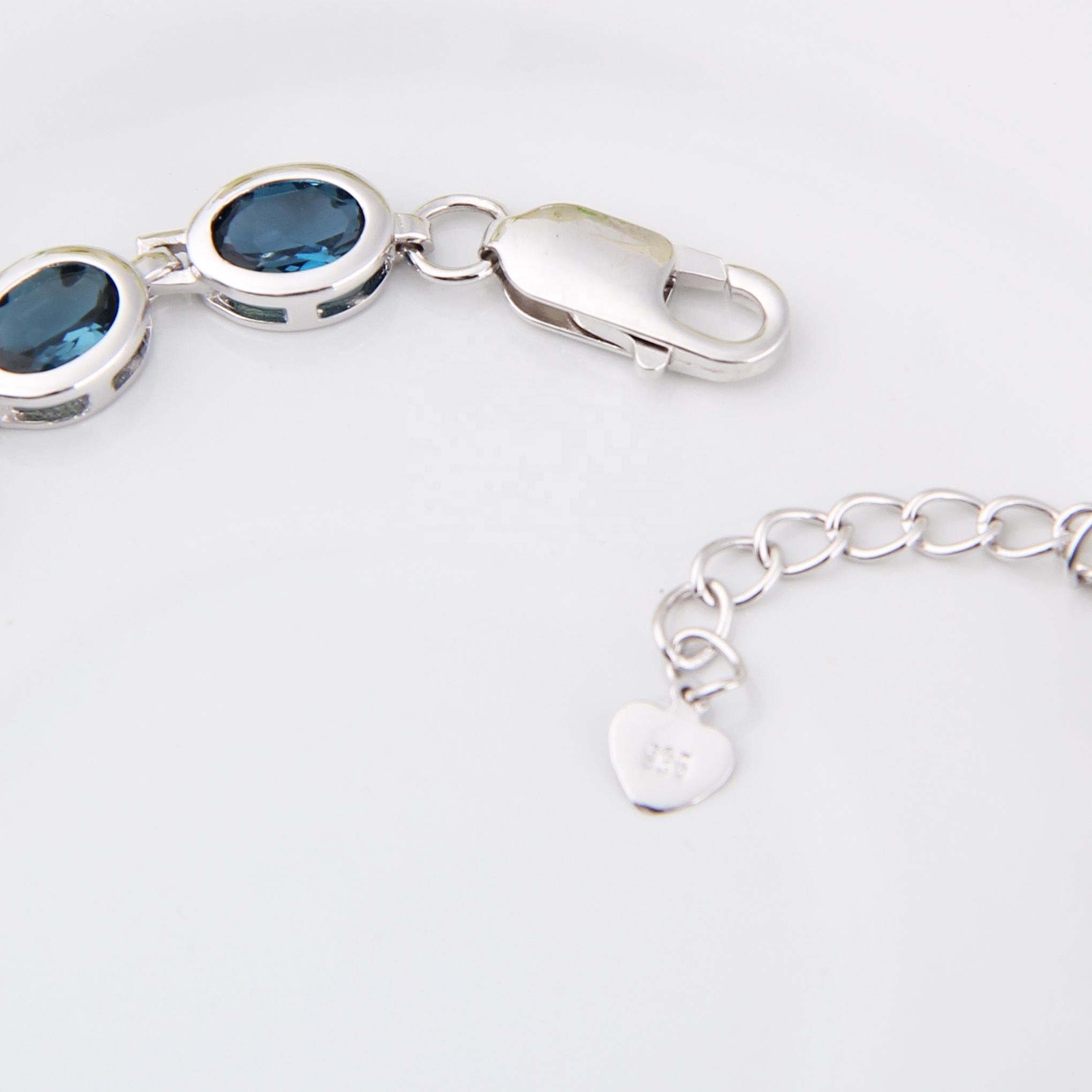 Elegant Blue Gemstone Bracelet