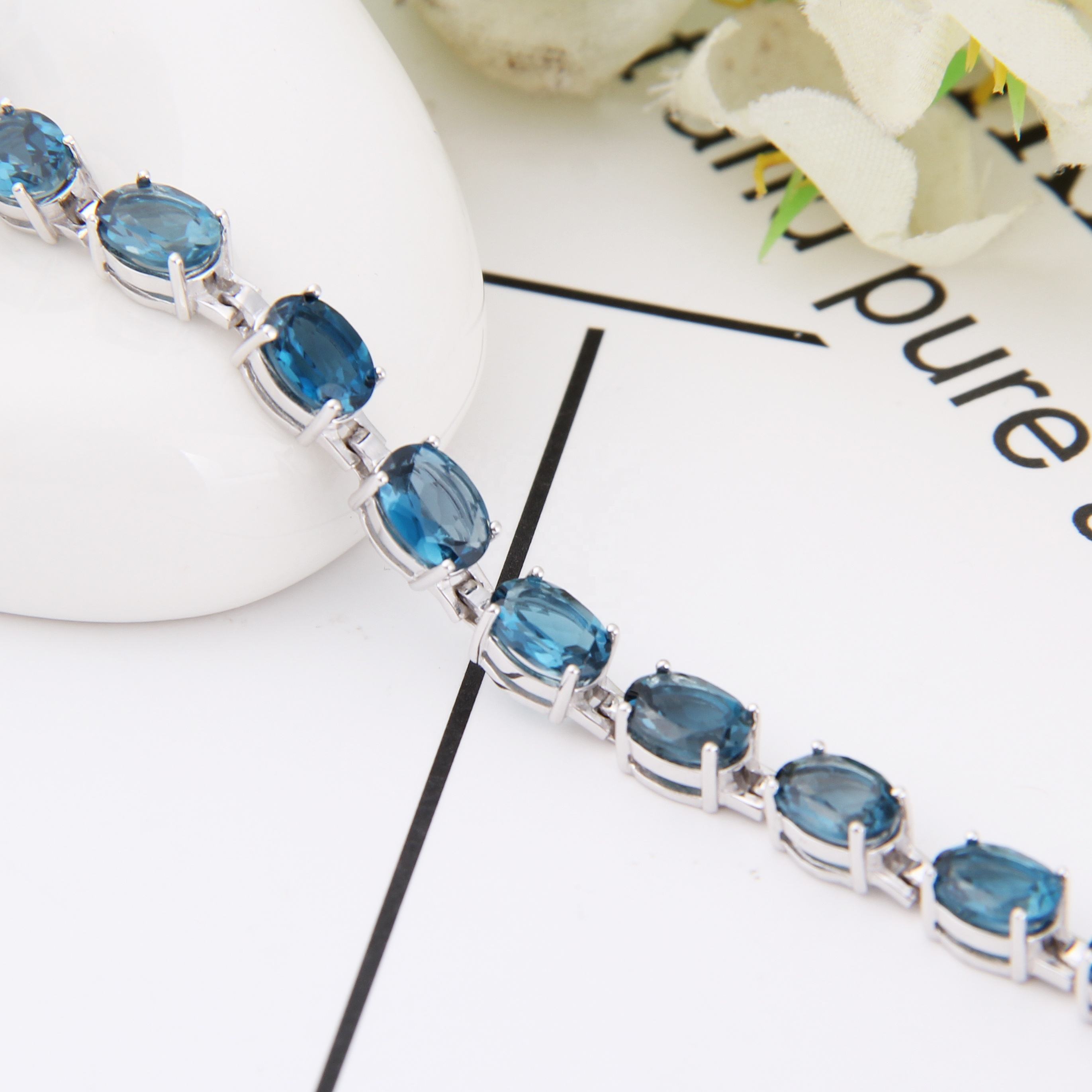 Blue Gemstone Bracelet