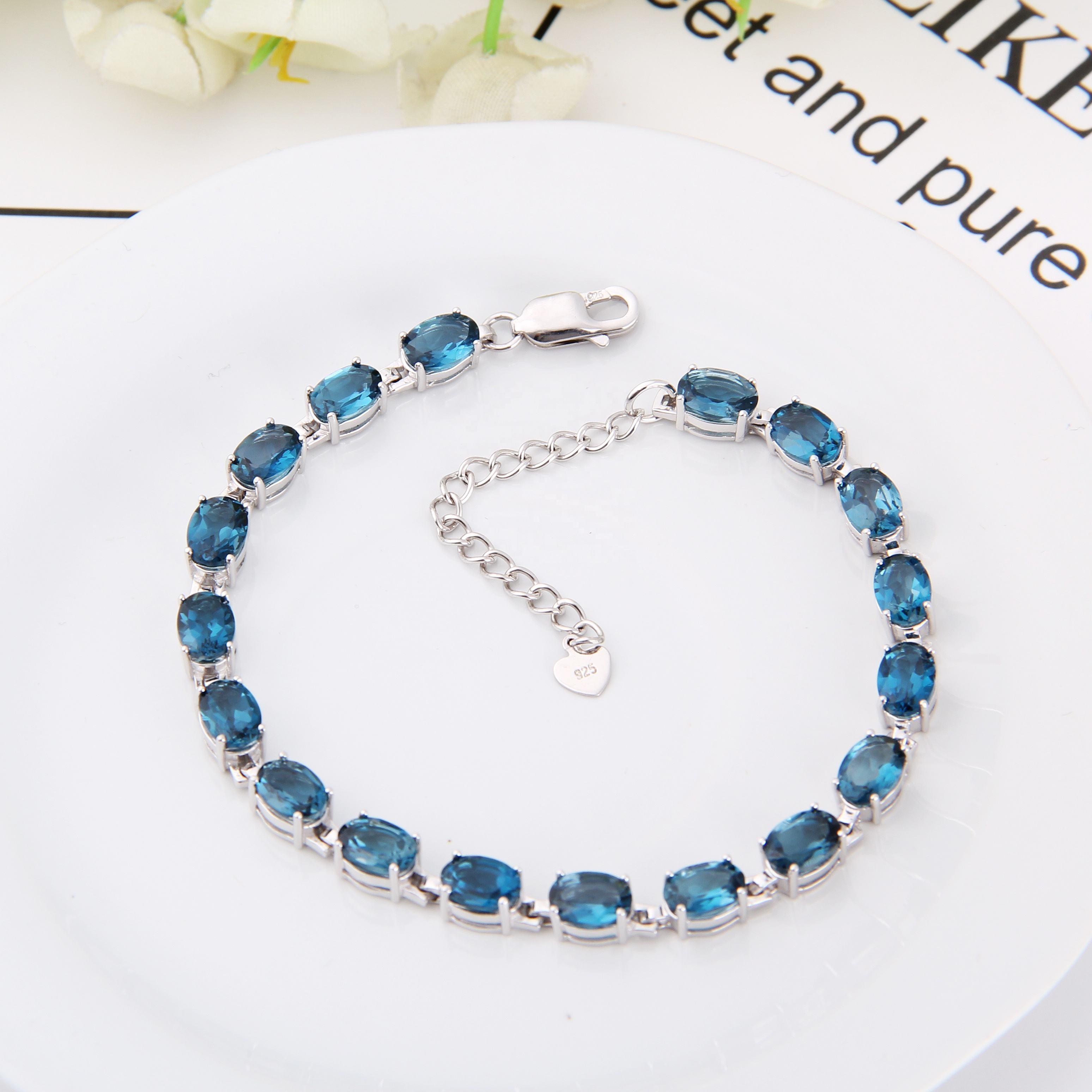 Blue Gemstone Bracelet
