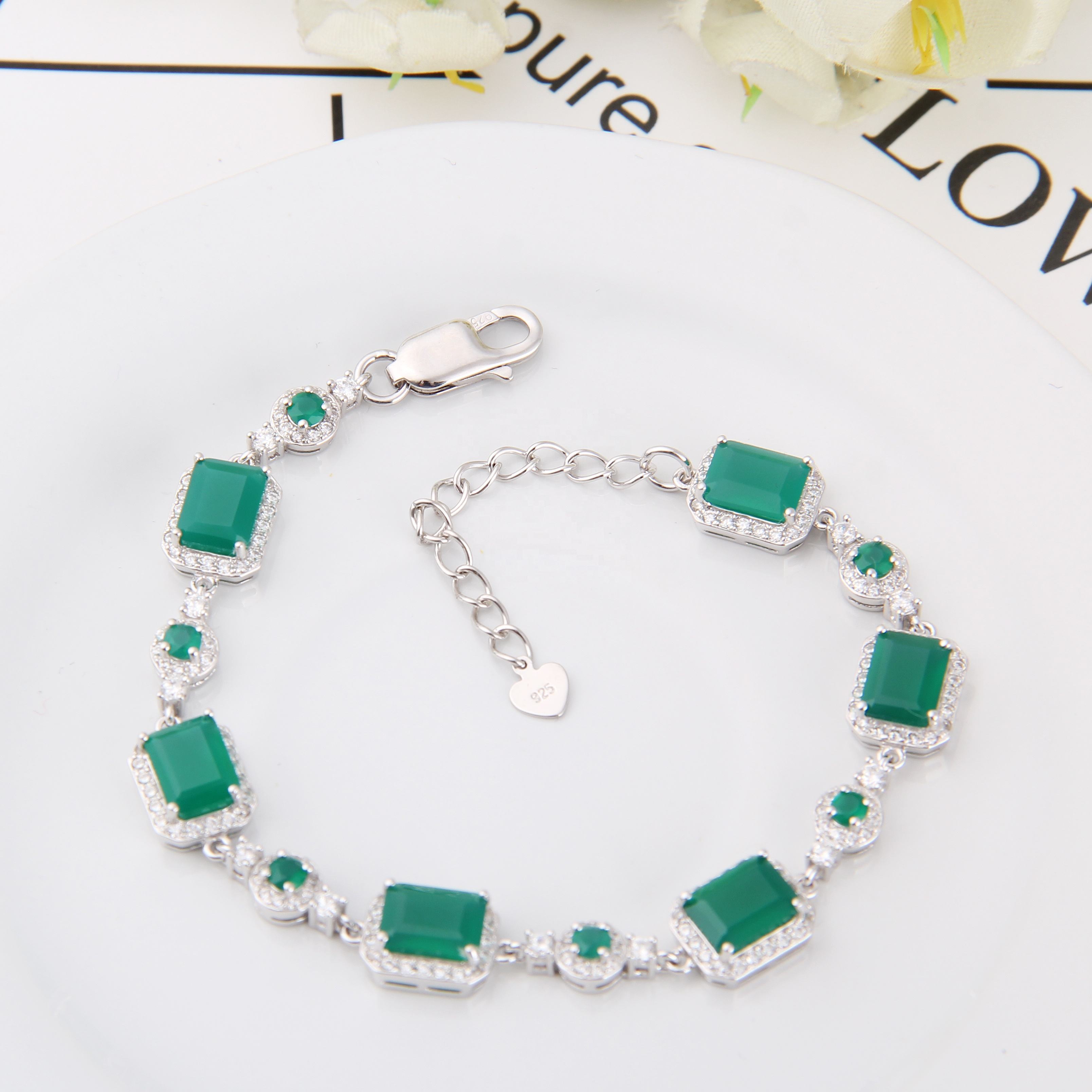 Green Gemstone Bracelet