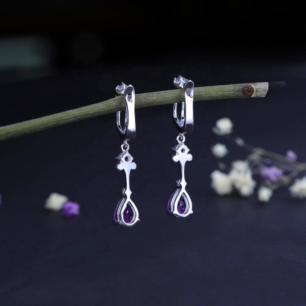 Amethyst and Quartz Earrings