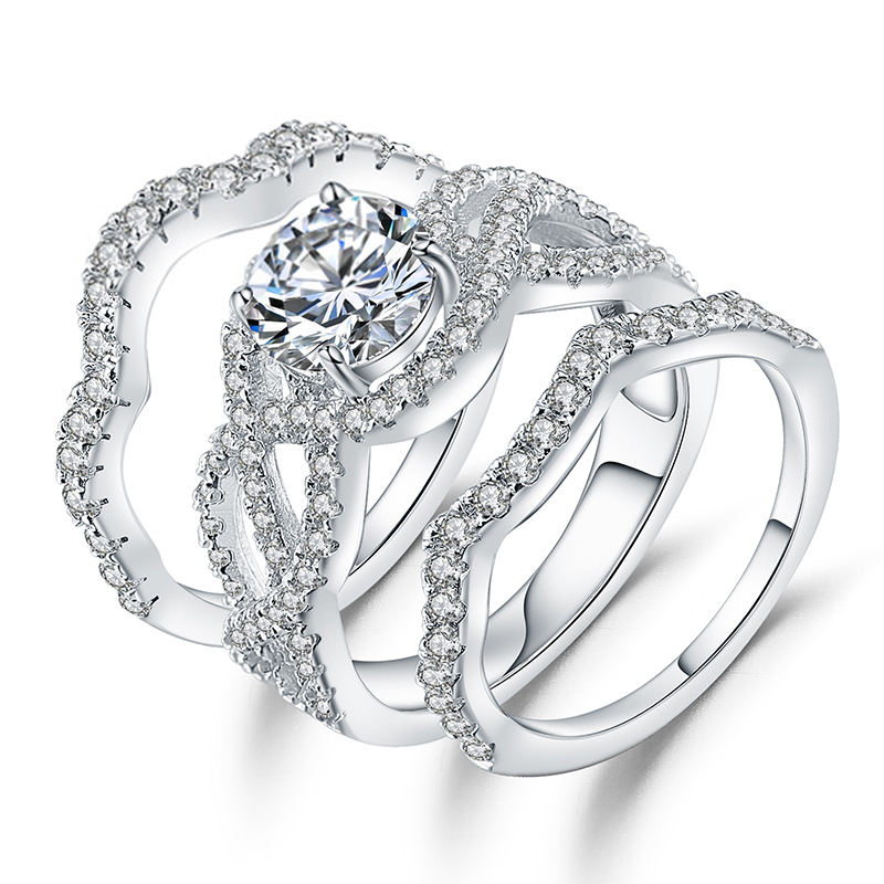 925 Sterling Silver White CZ Ring