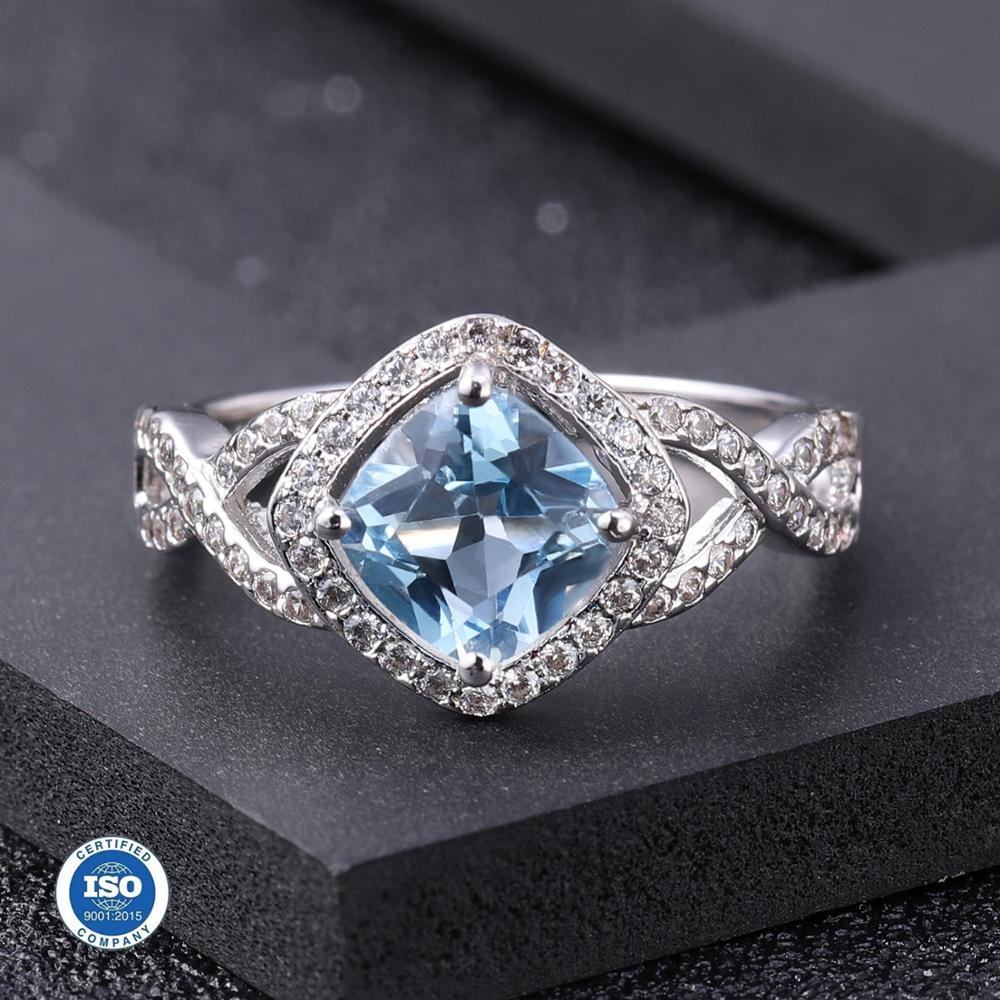 Sterling Silver Sky Blue Topaz Ring