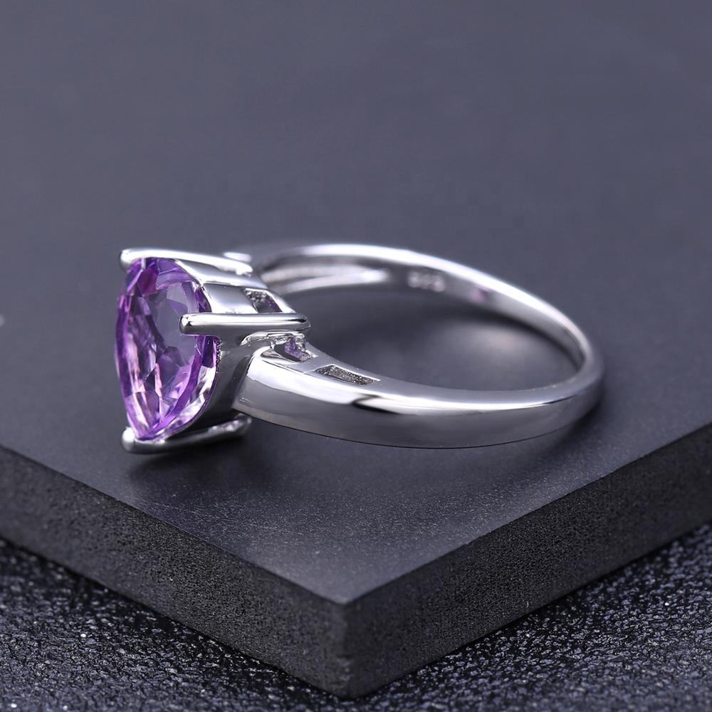 Heart-Shaped Amethyst Ring