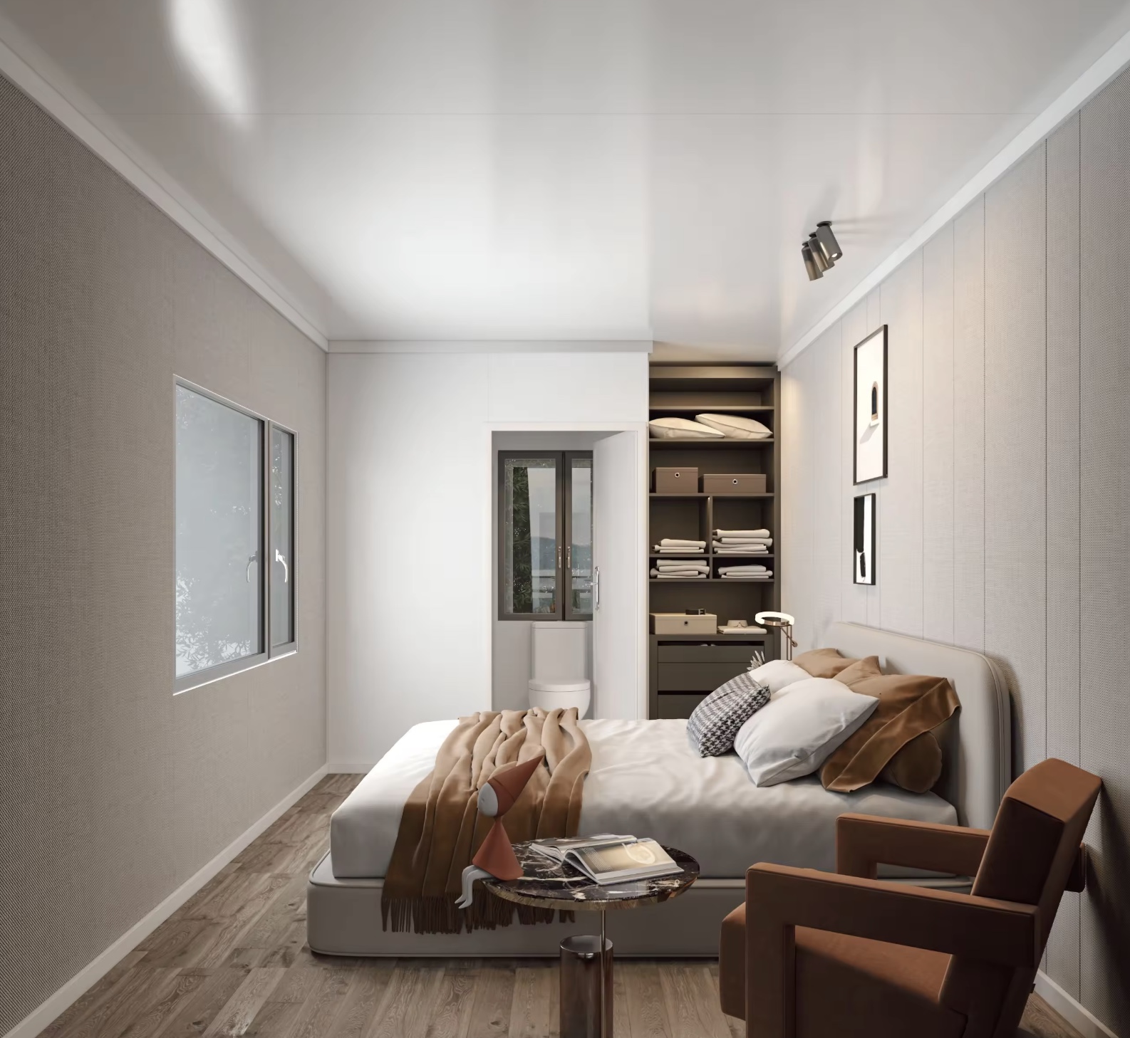 1BHK Duplex Prefab House with Rooftop Deck, Fully Furnished Modular Kitchen and Washroom Interiors, 592 sq. ft, Tiny House, Prefab Container House, Easy Setup