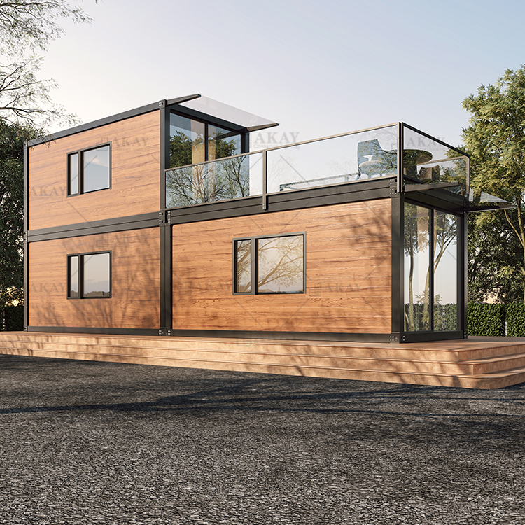 1BHK Duplex Prefab House with Rooftop Deck, Fully Furnished Modular Kitchen and Washroom Interiors, 592 sq. ft, Tiny House, Prefab Container House, Easy Setup