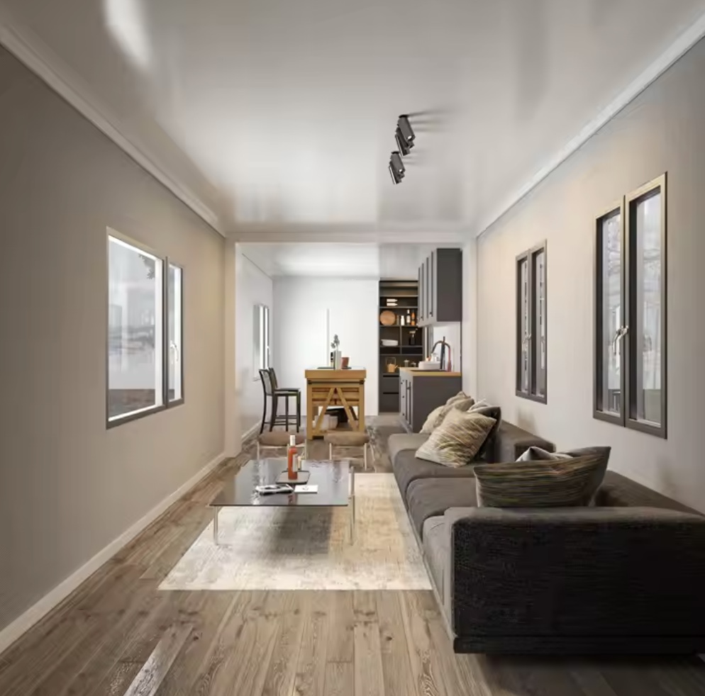 1BHK Duplex Prefab House with Rooftop Deck, Fully Furnished Modular Kitchen and Washroom Interiors, 592 sq. ft, Tiny House, Prefab Container House, Easy Setup