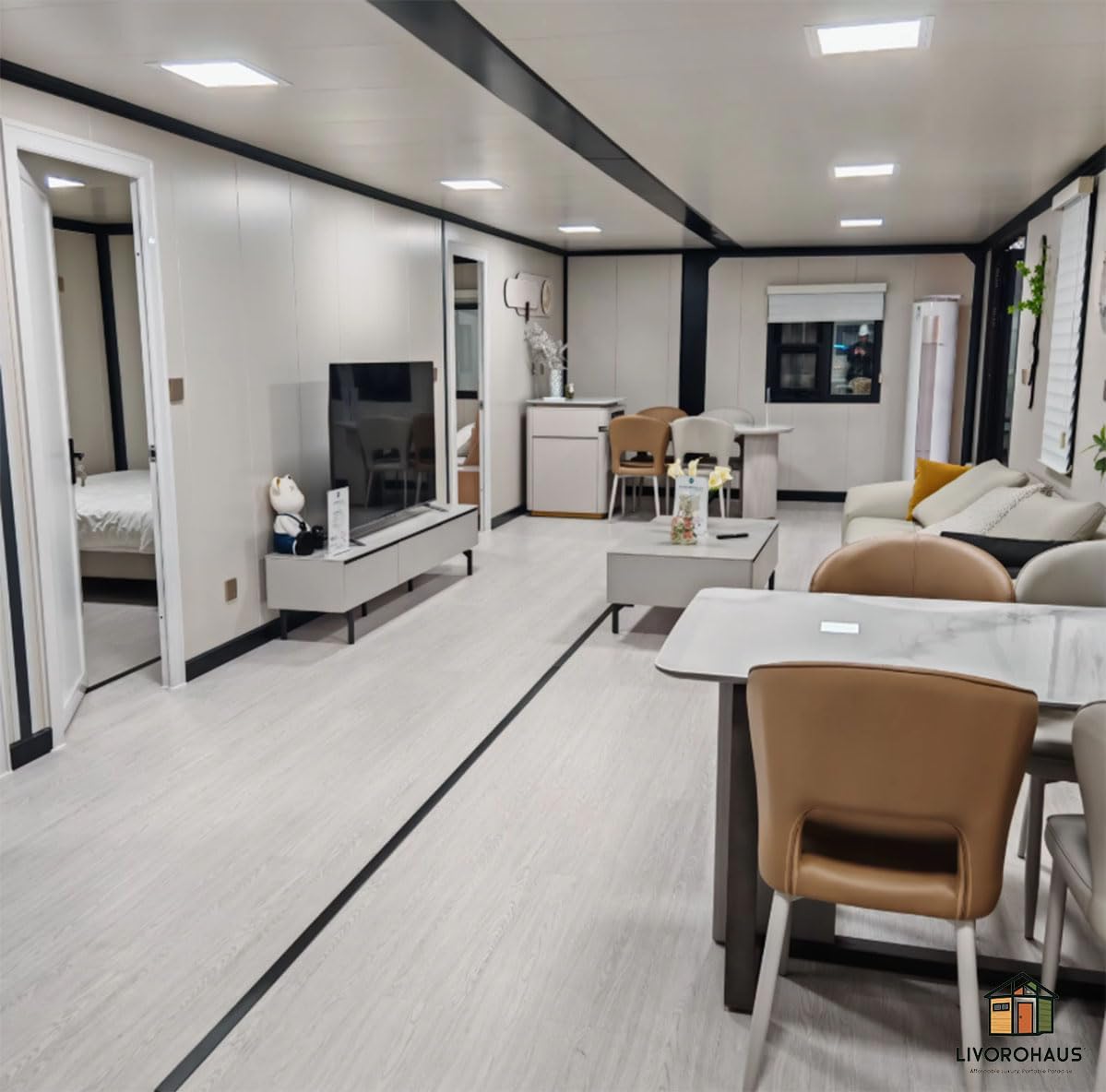 Prefab House Fully Furnished 3 Bedroom 775 sq.feet, Kitchen and Washroom/Bathroom, Portable Foldable Homes, Tiny Homes for Families