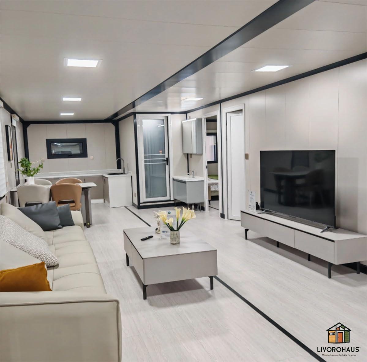 Prefab House, Fully Furnished 3 Bedroom 775 sq.feet, Kitchen, Washroom/Bathroom, Portable Foldable Homes, Tiny Homes, Portable Houses, Free