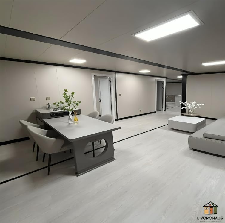 Prefab House Fully Furnished 3 Bedroom 775 sq.feet, Kitchen and Washroom/Bathroom, Portable Foldable Homes, Tiny Homes for Families