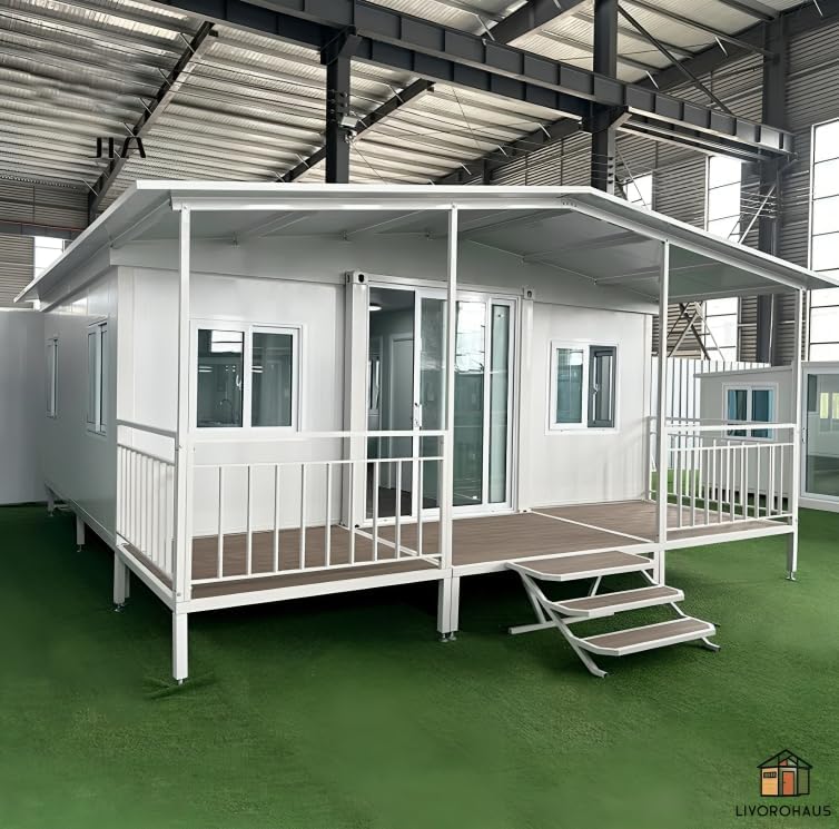 Prefab House 2BHK 388 sq.ft - Fully Furnished Modular House with Premium Bathroom, Equipped Kitchen & Versatile Living Space, Durable Steel Frame, Weather Resistant, Portable House