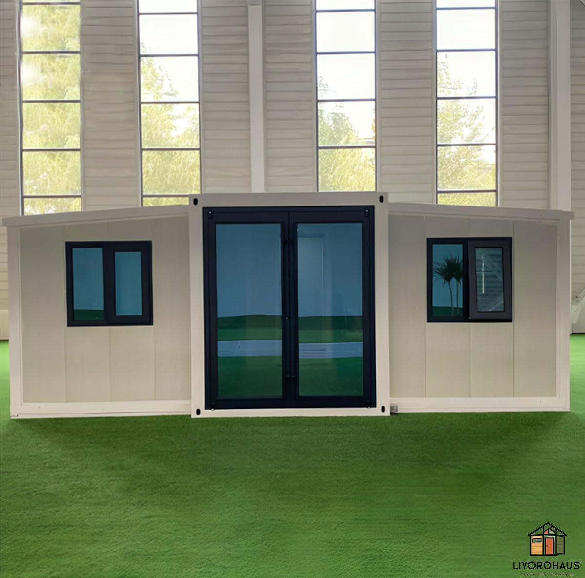 Prefab House 2BHK 388 sq.ft, Fully Furnished Modular House with Premium Bathroom, Equipped Kitchen, Steel Frame, Weather Resistant, Portable House, Electric Floor Heating, Anti-Theft Door