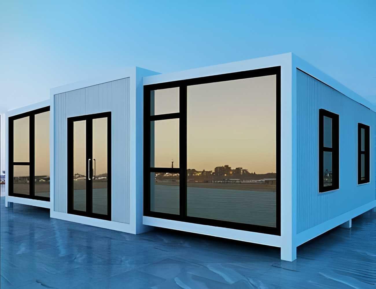 40ft House with Luxury Design, with 3 Bedroom, 1 Living Room, 1 Bathroom and Kitchen,Prefab House for Living, Foldable Mobile Home Easy Setup & Move