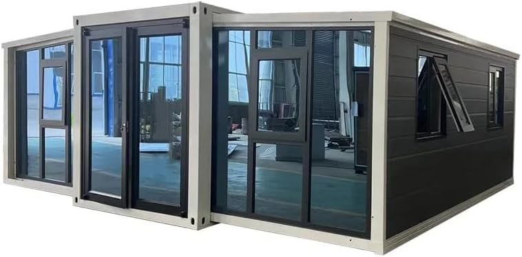 Mobile and Expandable Prefabricated Tiny Home 2BH (15x20ft) - Versatile and Durable Living Space with 2 Bedrooms, Bathroom, and Kitchen for Hotels, Offices