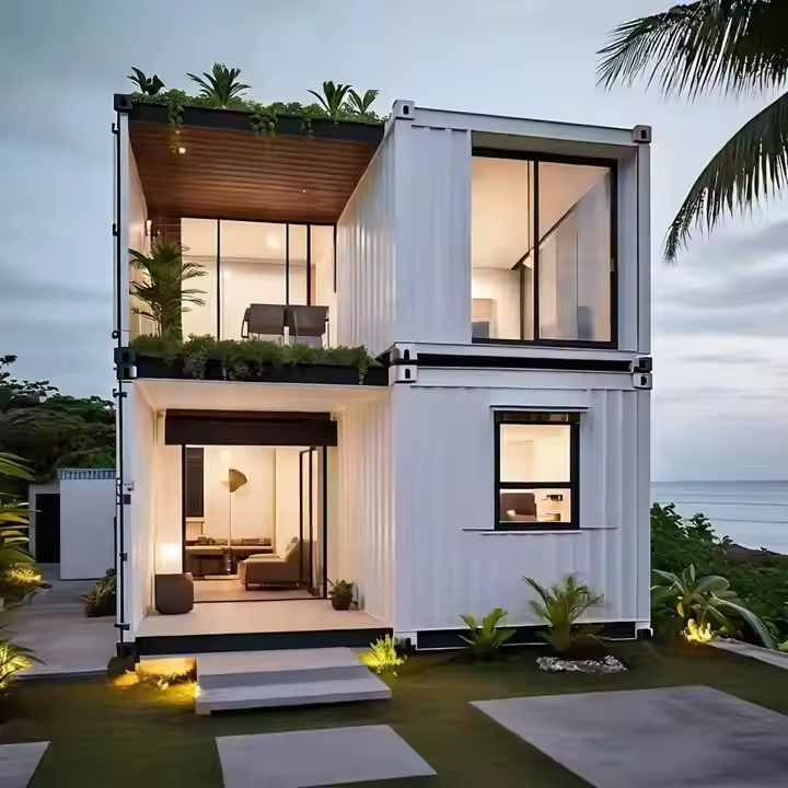 2bhk Duplex Villa with Fitted Kitchen and Bathroom, Rooftop, Tiny Prefab House, Container Houses for Family, Fully Furnished, Luxury Affordable