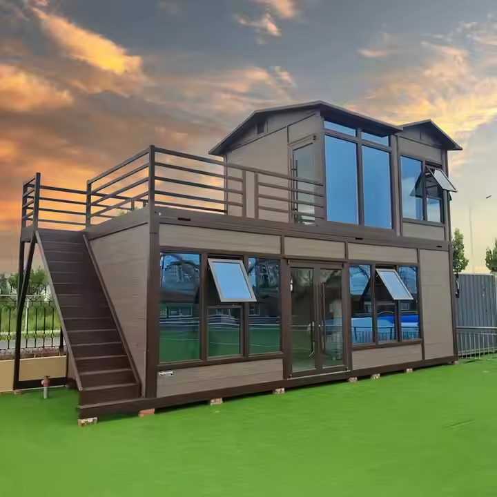 2 BHK, 2 - Storey Prefab Villa Tiny House: Family - Friendly, Sized, Eco - Friendly with Fully Functional Kitchen & Washroom, Sustainable Design and Modern Amenities
