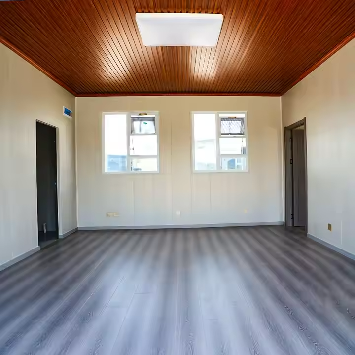 2 - Storey 3 - Bedroom Affordable, Fully - Furnished Prefab Villa Tiny House with Balcony | Yellow Exterior, Modern Windows & Sustainable Design Affordable Luxury Portable Home for Cost - Saving Living