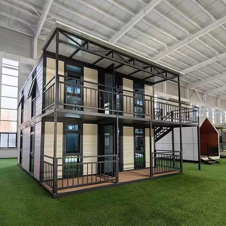 Livorohaus 2 - Storey  4BHK (388sqf + 388sqf) Prefabricated Portable Home Fully - Furnished Prefab Villa Tiny House with Balcony More Space  Sustainable Design Affordable Luxury