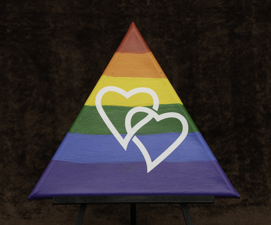 Rainbow & Hearts Triangle