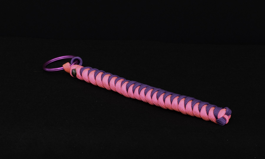 Pink & Purple Snake Knot Keychain – 6"