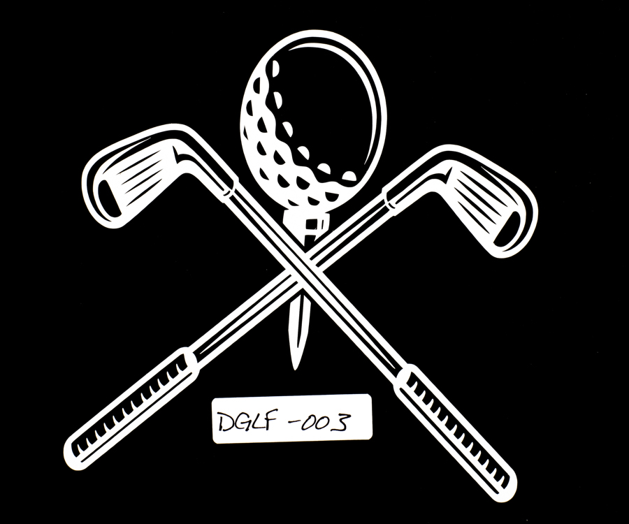 Crossed Golf Clubs