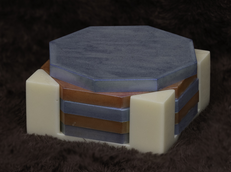 Coastal Blend Coaster Set with Holder