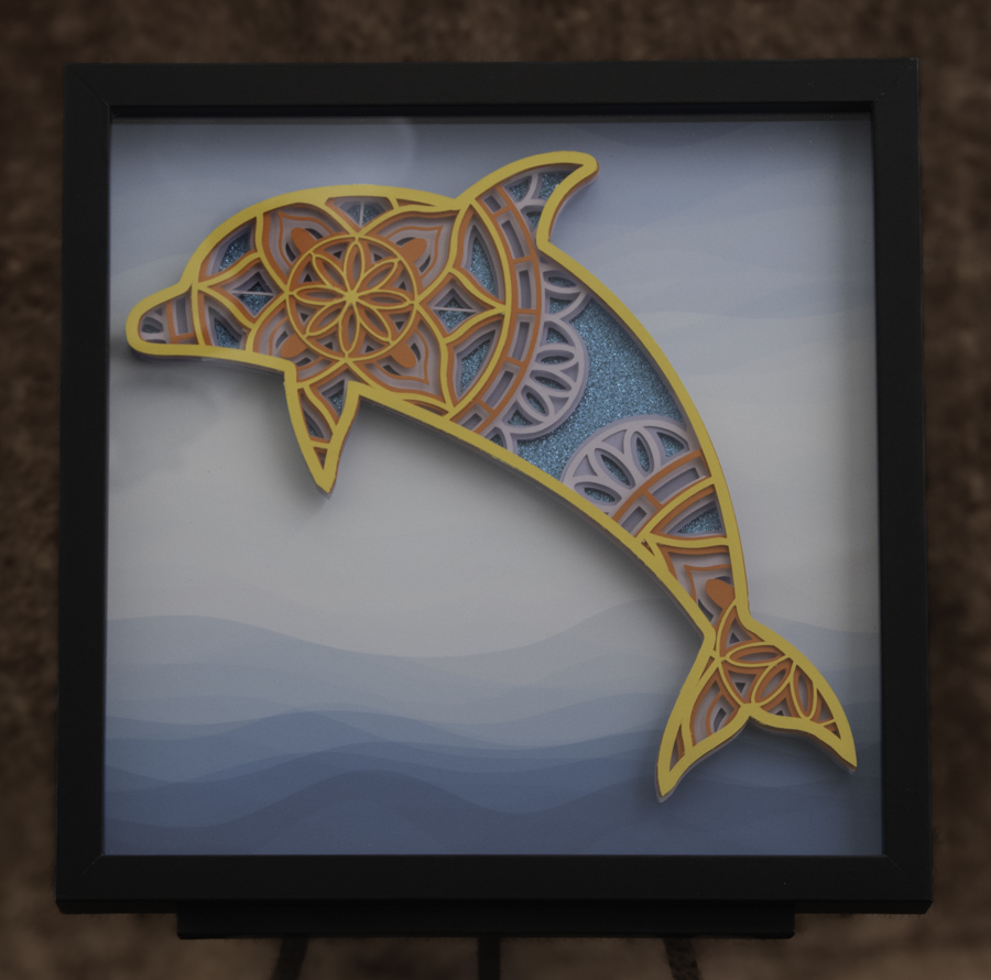 Mandala Dolphin in The Deep Blue