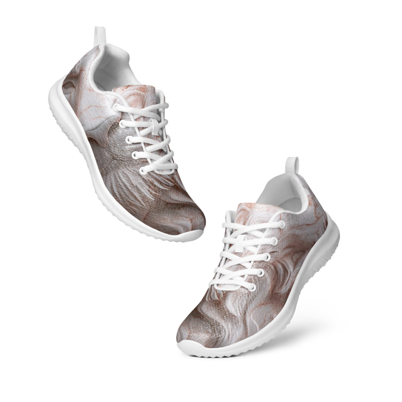 Elegant Marble Lion Design Men’s Athletic Sneakers – Bold and Comfortable