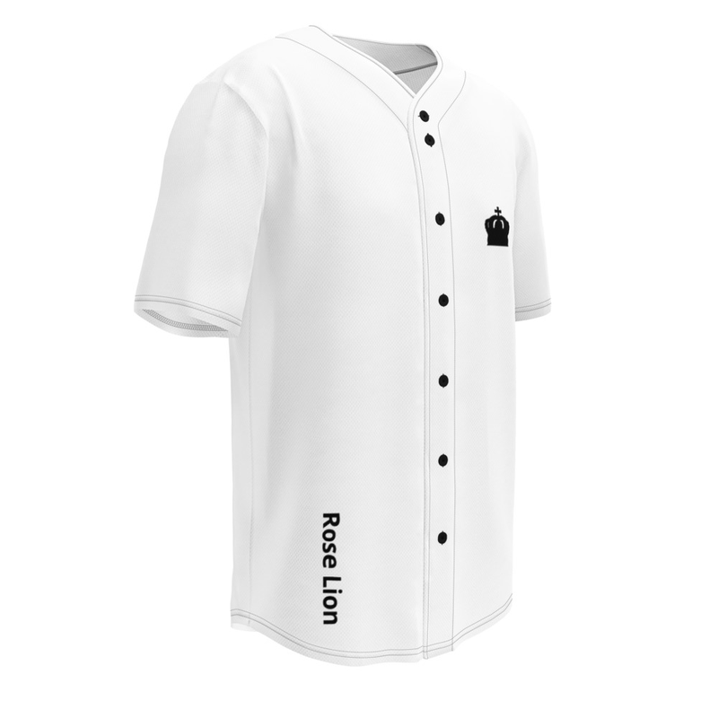 Rose Lion Designer Unisex Athletic Wear -Recycled Baseball Jersey 
