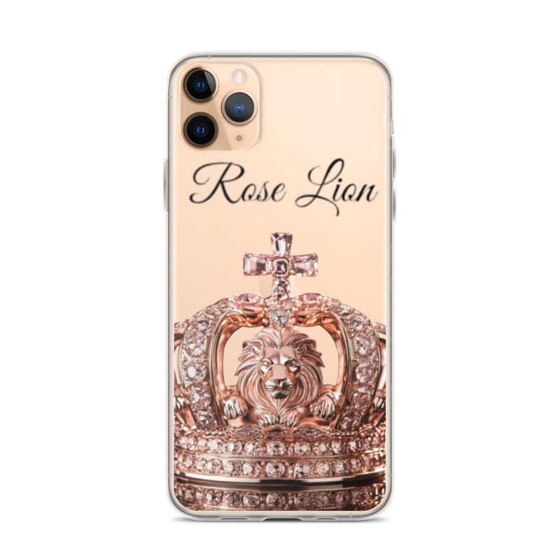 Rose Lion Clear Case for iPhone® - Slim, Stylish, & Shockproof Protection