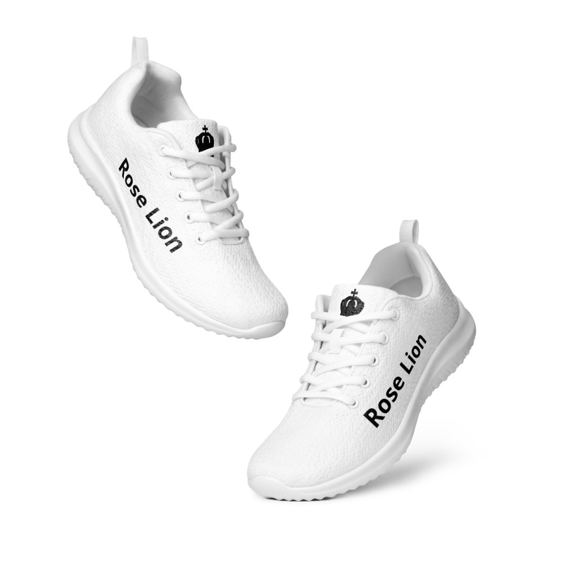Rose Lion Black & White Brand Athletic Men’s Sneakers – Stylish, Comfortable Performance Shoes