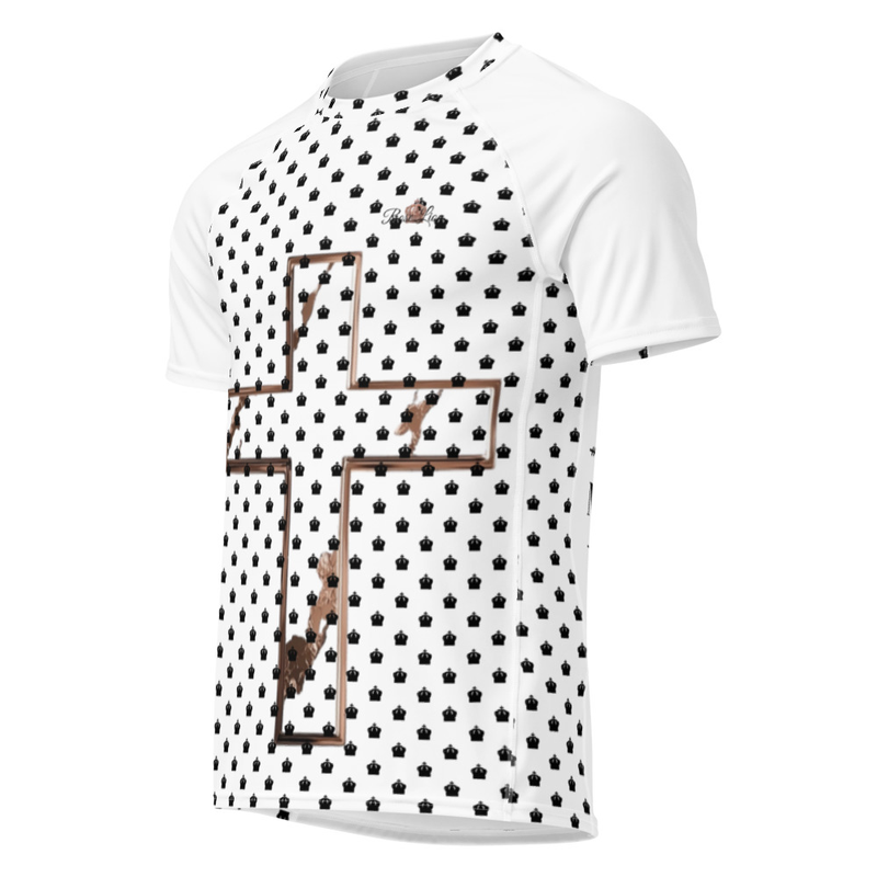 Rose Lion Crown & Marble Cross Recycled Rash Guard – Men’s