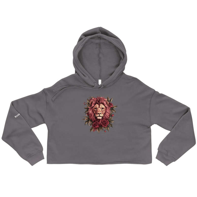 Rose Lion Wild Beauty Crop Hoodie -2026’s trending