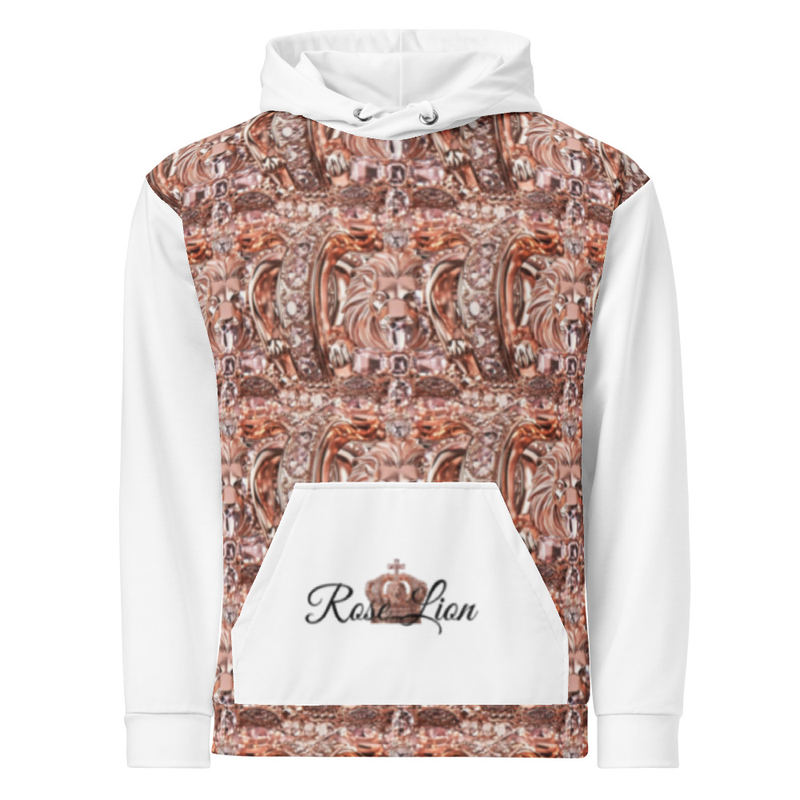 Rose Lion Unisex Kangaroo Graphic Hoodie– Fashionable