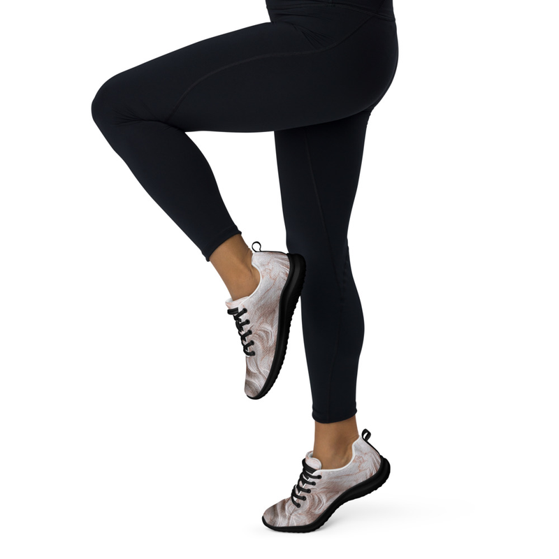 Elegant Marble Lion Design Women's Athletic Sneakers – Bold and Comfortable