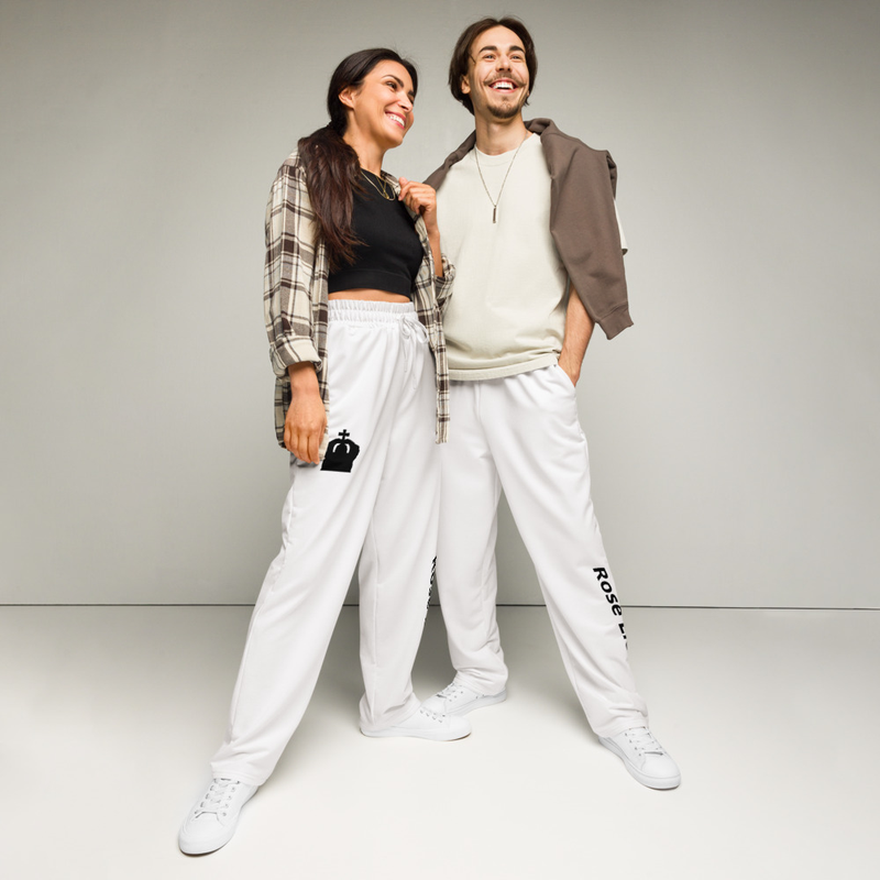 Rose Lion Graphic Stylish Comfortable- Unisex Wide-leg joggers