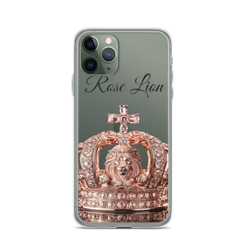 Rose Lion Clear Case for iPhone® - Slim, Stylish, & Shockproof Protection