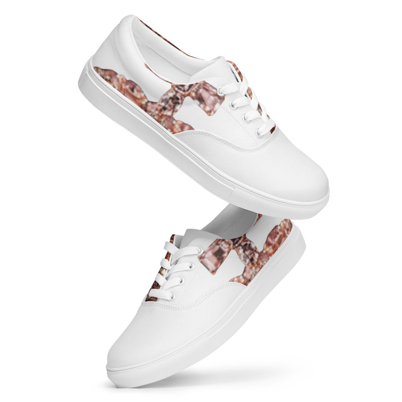 Rose Lion Designer Trendy – Men’s Lace-Up Canvas Shoes