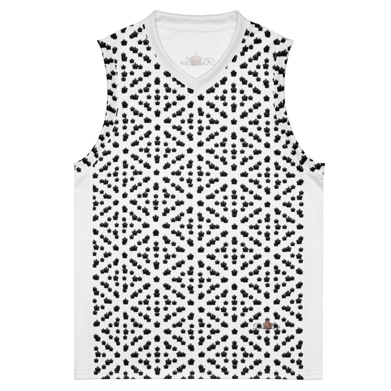 Rose Lion Geometric Emblem Unisex Jersey – Black & White | Matthew 6:33