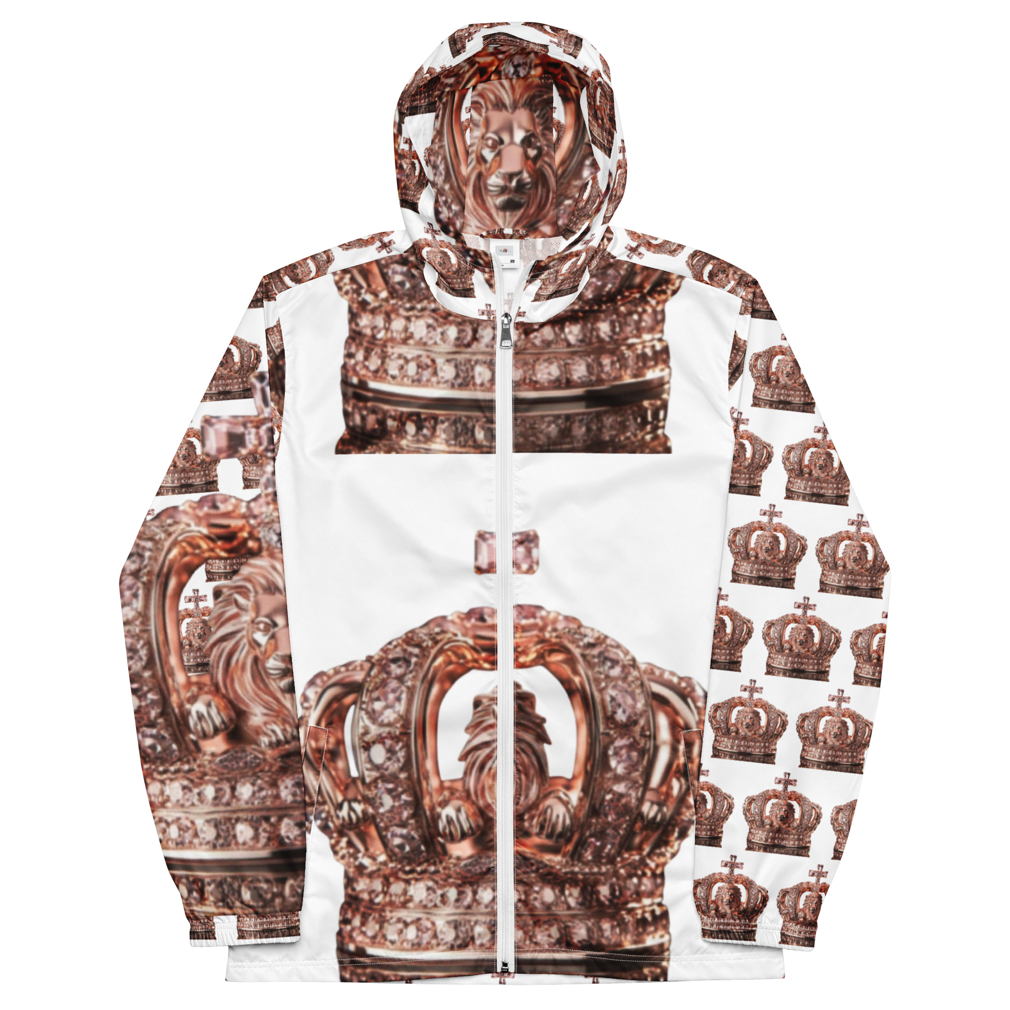 Royal Lion Crown Men’s Windbreaker by Rose Lion – Trendy, Lightweight Outerwear