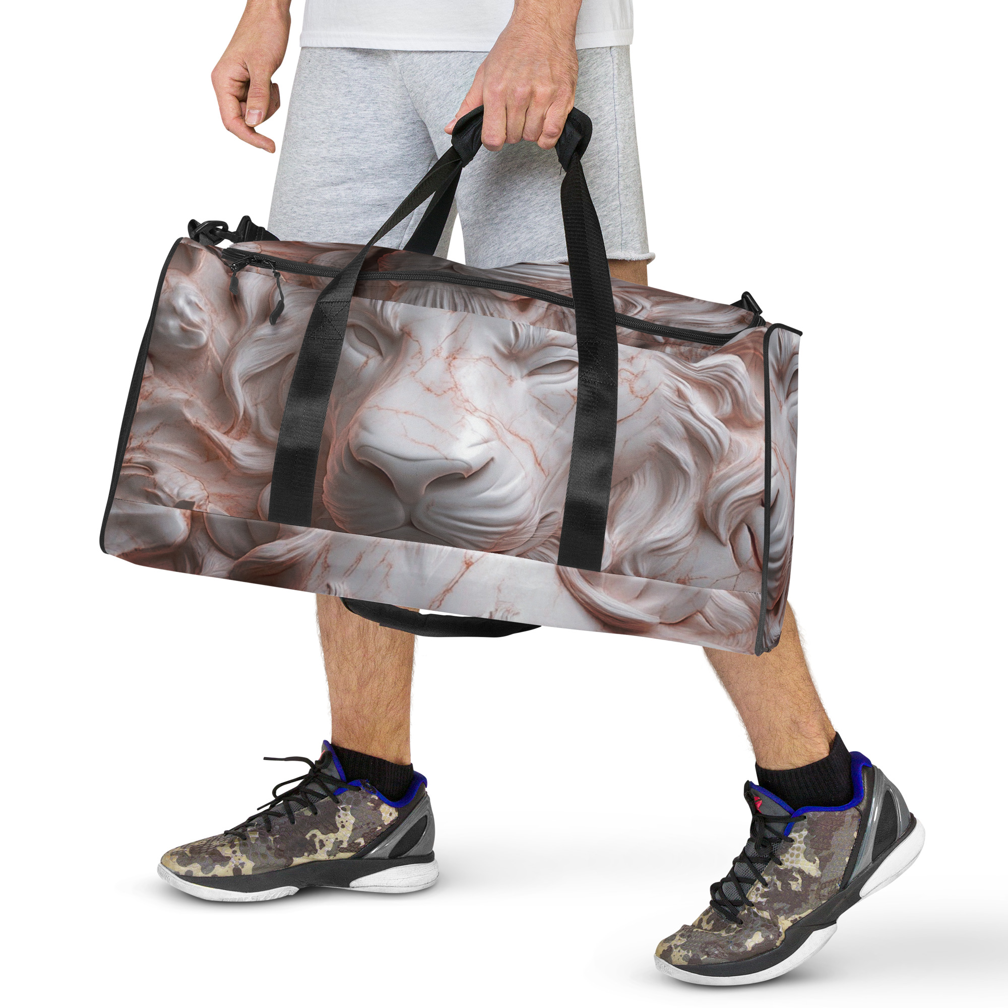 Marble Lion Designer Duffle Bag – Sophisticated, Stylish & Functional 