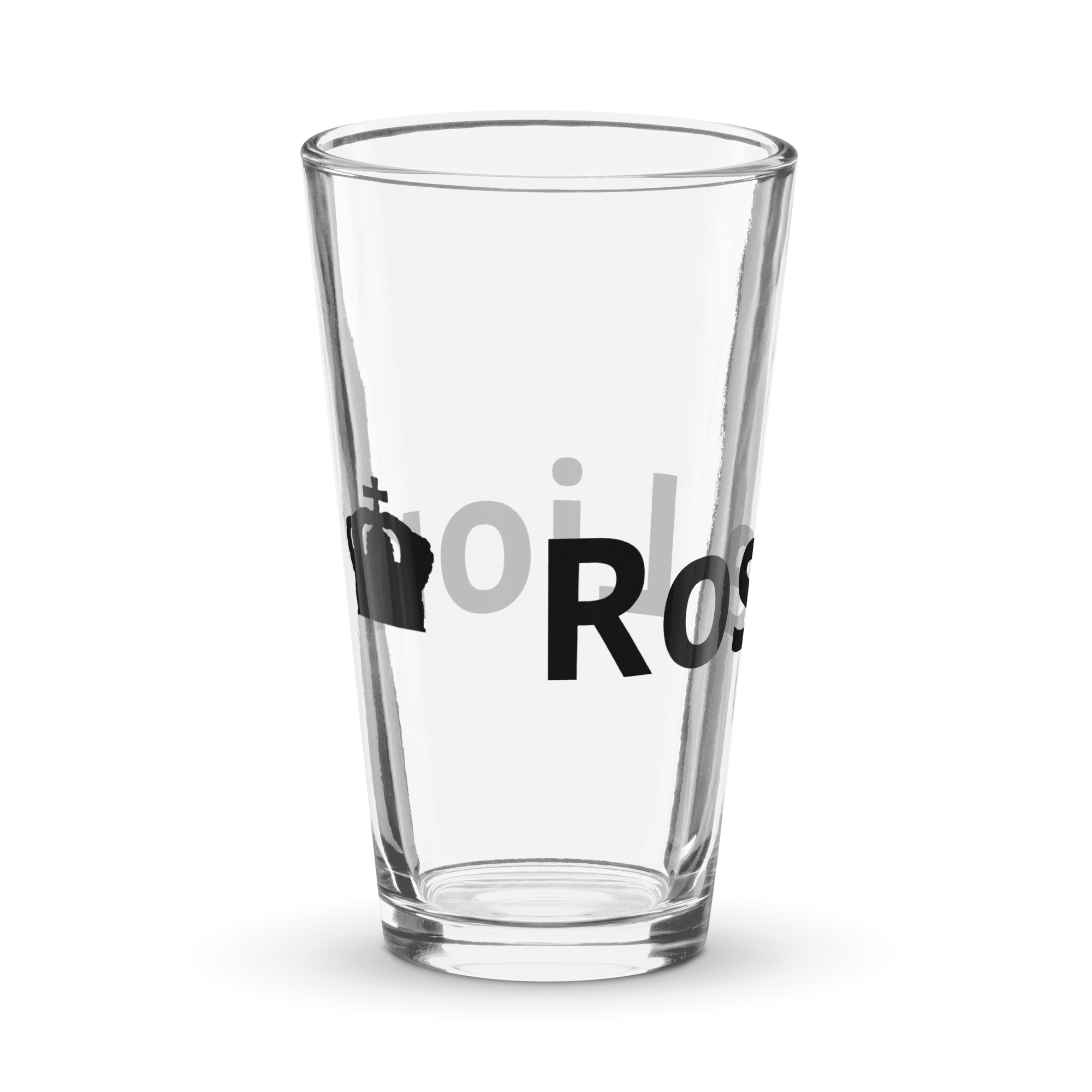 Rose Lion Signature Logo Shaker Pint Glass – Clear Beer & Cocktail Mixing Glass