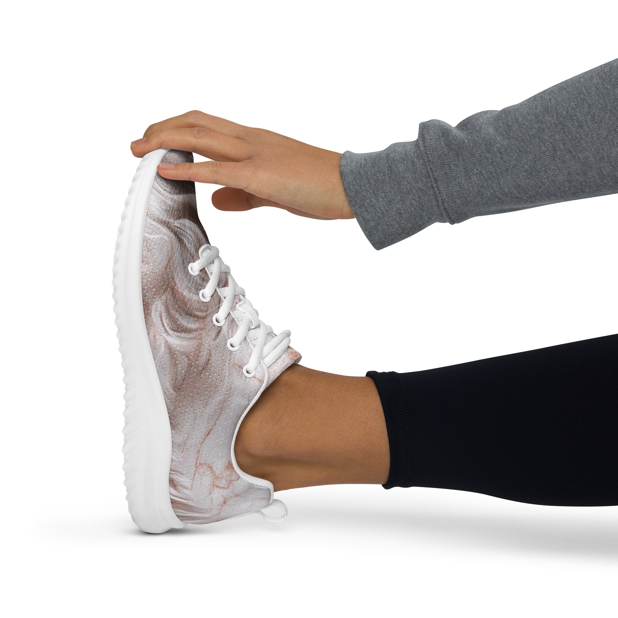 Elegant Marble Lion Design Women's Athletic Sneakers – Bold and Comfortable